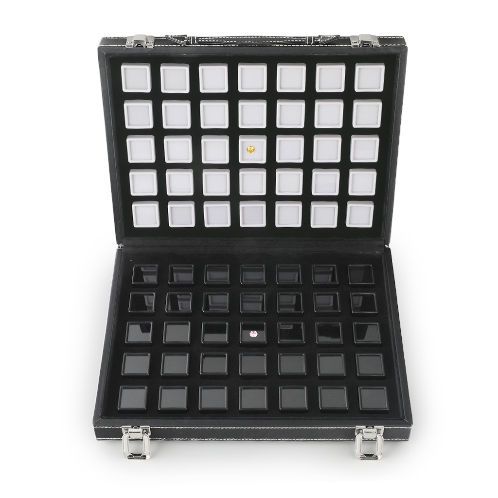 GemtrueUK's tweet image. DK21675-70 Gem Display Boxes in a Luxurious Lockable Carry Case
Reversible black and white memory foam cushion
Boxes Size: 29.5mm x 29.5mm x 16mm 70 boxes
Case Size: 310mm x 230mm x 60mm
#diamondtester #gemstonecheckingequipment #microscope #diamonddisplaybox #diamondtrayset
