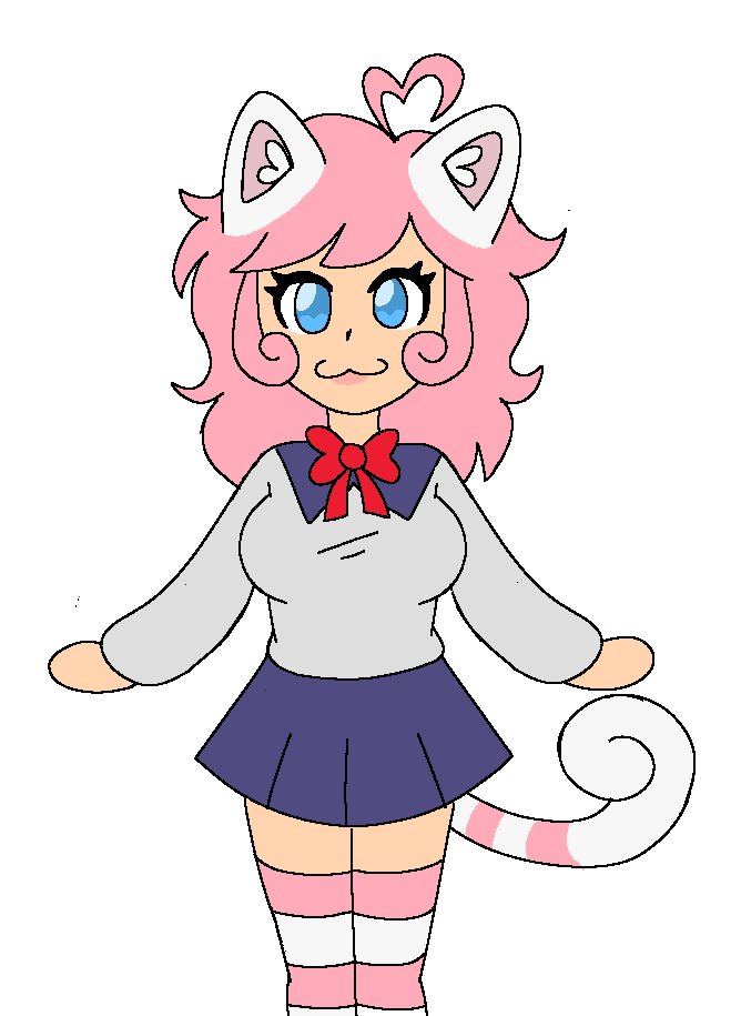CaramelKissy's tweet photo. Catgirl oc, she's called Candy (get it? Cuz caramel- candy-) https://t.co/VAH3mlA451