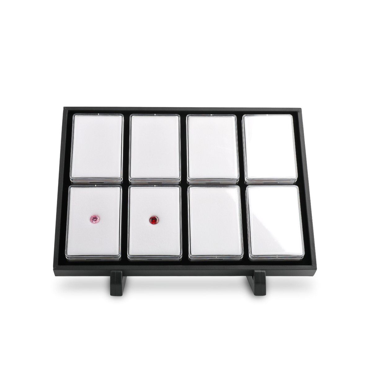 GemtrueUK's tweet image. DK21669-8 Clear Gemstone Box Tray Set
8 clear acrylic boxes with white inserts.
Box size: 84 x 59 x 25mm.
#diamondtester #gemstonecheckingequipment #microscope #diamonddisplaybox #diamondtrayset #diamondtweezers #jewelryloupe #diamondscales