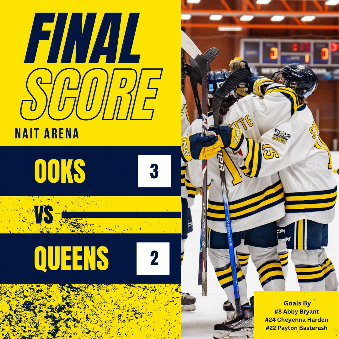 NAIT Women's Hockey (@ookswhky) on Twitter photo Ooks take the win tonight vs <a href="/RDPQueensHockey/">🏒 Red Deer Polytechnic Queens Hockey</a> in the semi-final best of three series!
Back in action tomorrow at the RDP for game two vs <a href="/RDPQueensHockey/">🏒 Red Deer Polytechnic Queens Hockey</a> !
See you there!
#WedefineNAIT
#Ooks
#DefendTHENORTH
#OoksSOARTogether
#NAIT Ooks take the win tonight vs <a href="/RDPQueensHockey/">🏒 Red Deer Polytechnic Queens Hockey</a> in the semi-final best of three series!
Back in action tomorrow at the RDP for game two vs <a href="/RDPQueensHockey/">🏒 Red Deer Polytechnic Queens Hockey</a> !
See you there!
#WedefineNAIT
#Ooks
#DefendTHENORTH
#OoksSOARTogether
#NAIT