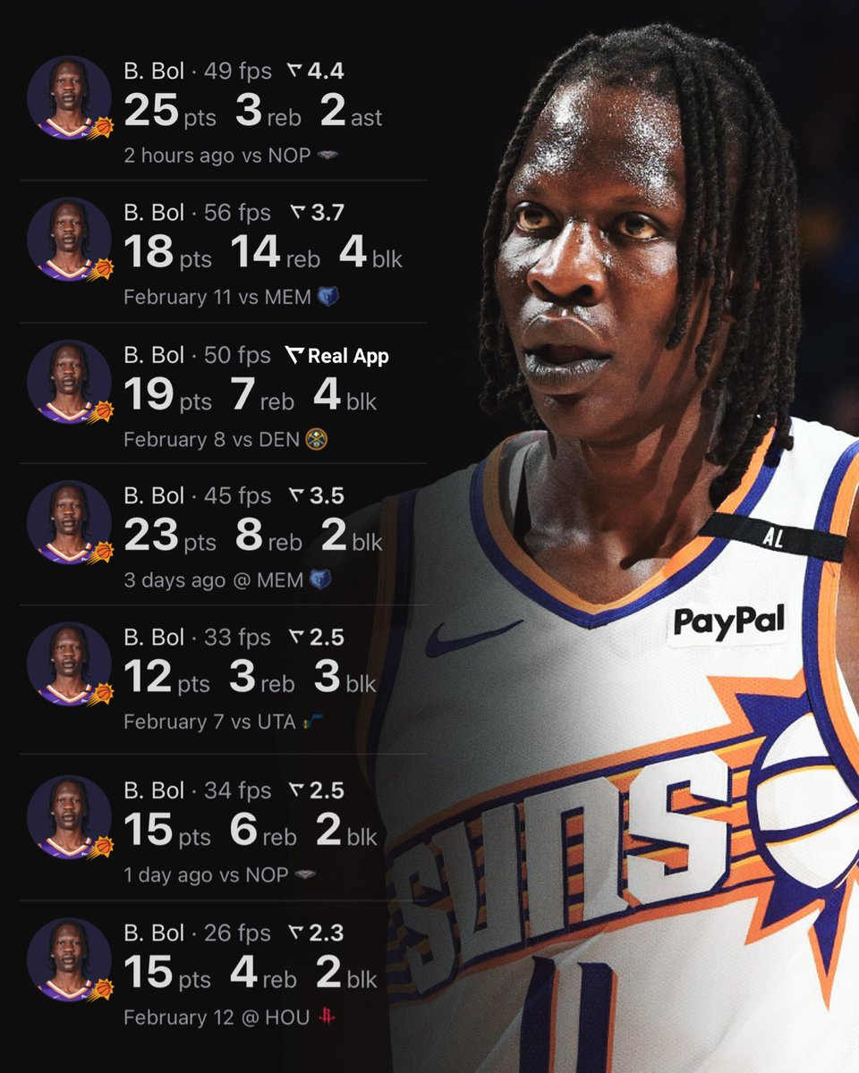 TheDunkCentral's tweet photo. Bol Bol is HERE 

(Via @realapp ) https://t.co/HcudBdAgLT