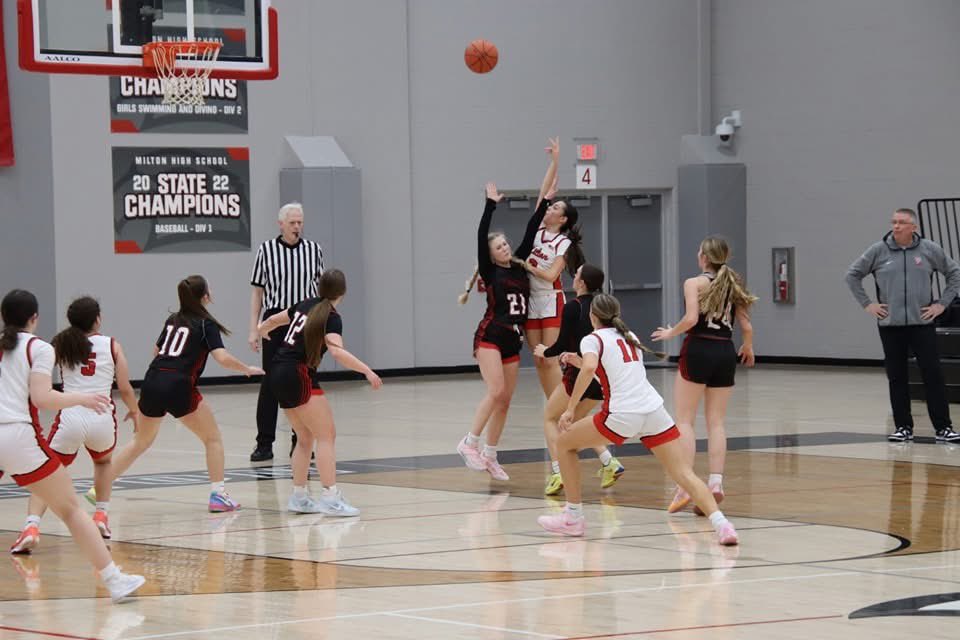 MHS Girls Basketball (@mhs_gbball) on Twitter photo FINAL SCORE: Milton 61, Mount Horeb 46 #Family <a href="/pressrowsports_/">Press Row Sports Network</a> <a href="/MiltonCourier/">Milton Courier</a> <a href="/gazettextra/">GazetteXtra</a> <a href="/PrepHoops_WI/">Prep Hoops Wisconsin</a> <a href="/ProductionsW7/">W7 Productions</a>
<a href="/KailynnStockman/">Kailynn Stockman</a> - 18
<a href="/nayelikilen/">Nayeli Kilen</a> - 13
<a href="/LaurenKojo22/">Lauren Kojo</a> - 9
<a href="/juliawolf34/">Julia Wolf</a> - 8
<a href="/MadyVind1/">Mady Vind</a> - 4
<a href="/KojoAlli/">Allison Kojo</a> - 4
Syd Grady - 2
<a href="/CzerwinskiC22/">Camryn Czerwinski</a> - 2
<a href="/ryley_knudsen/">Ryley Knudsen</a> - 1 FINAL SCORE: Milton 61, Mount Horeb 46 #Family <a href="/pressrowsports_/">Press Row Sports Network</a> <a href="/MiltonCourier/">Milton Courier</a> <a href="/gazettextra/">GazetteXtra</a> <a href="/PrepHoops_WI/">Prep Hoops Wisconsin</a> <a href="/ProductionsW7/">W7 Productions</a>
<a href="/KailynnStockman/">Kailynn Stockman</a> - 18
<a href="/nayelikilen/">Nayeli Kilen</a> - 13
<a href="/LaurenKojo22/">Lauren Kojo</a> - 9
<a href="/juliawolf34/">Julia Wolf</a> - 8
<a href="/MadyVind1/">Mady Vind</a> - 4
<a href="/KojoAlli/">Allison Kojo</a> - 4
Syd Grady - 2
<a href="/CzerwinskiC22/">Camryn Czerwinski</a> - 2
<a href="/ryley_knudsen/">Ryley Knudsen</a> - 1