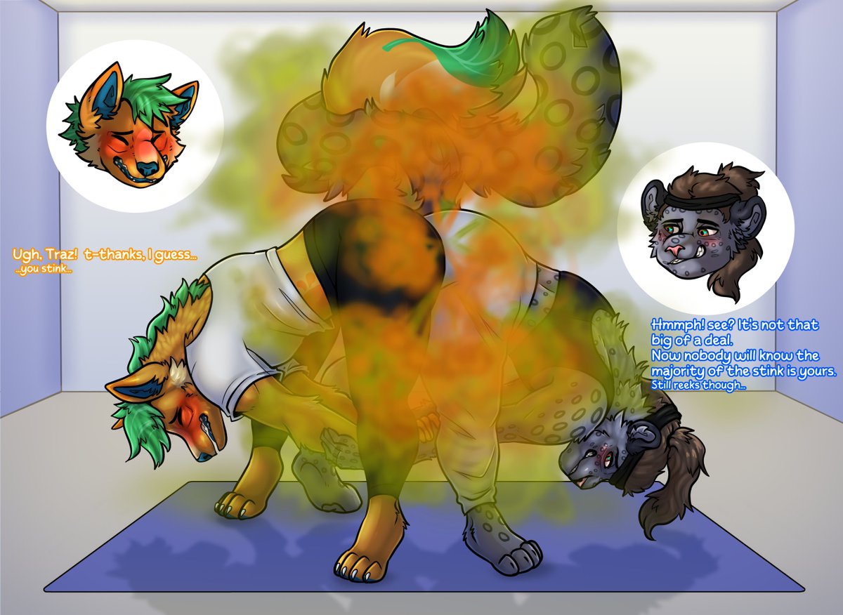 You gotta be reeeally careful with Casey's tail... for example-

Thank you <a href="/SodaWunk/">Casey 🍊</a> and <a href="/VioletGasPuma/">GasKuma</a> for commissioning me! These guys are so sweet! and rlly stinky...

#furry #fart #fartfetish #eproctophilia #gayfarts #malefarts #fartcommunity #gas #gassy