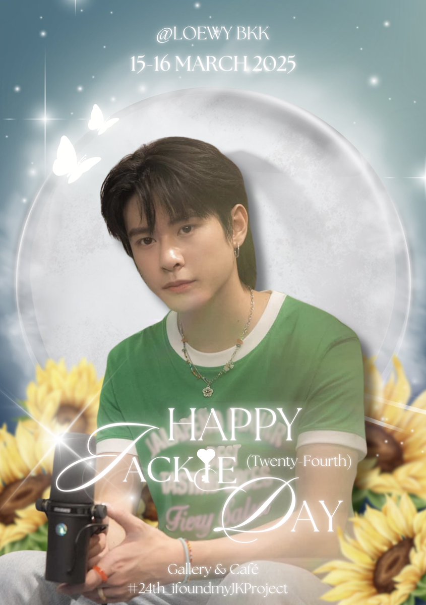 2903ifoundmyJK's tweet photo. Gallery & Café Event Birthday for JACKIE JACKRIN

— ♡  𝙄 𝙛𝙤𝙪𝙣𝙙 𝙮𝙤𝙪 , 𝙢𝙮 𝙟𝙠

#24th_IfoundmyJKProject เนื่องในโอกาสครบรอบ 24 ปี ของแจ๊คกี้ จักริน ศิลปินผู้เป็นที่รัก ขอบคุณที่เกิดมาและทำให้เราได้พบเจอกับความรักอันแสนล่ำค่า 🗝️🤎

Date: 15-16 march 2025
Time: 9.00-18.00
Location : Loewy Bkk (ชั้น2 อาคาร S&B Tower)
🚏 BTS เซนต์หลุยส์ ทางออก 5 / มีที่จอดรถยนต์

──── ୨୧ ────
Let’s found beautiful memories in a café filled with love.

ขอเชิญชวนทุกคนมาร่วมสร้างความทรงจำที่แสนพิเศษด้วยกันนะคะ 

#JackieJackrin