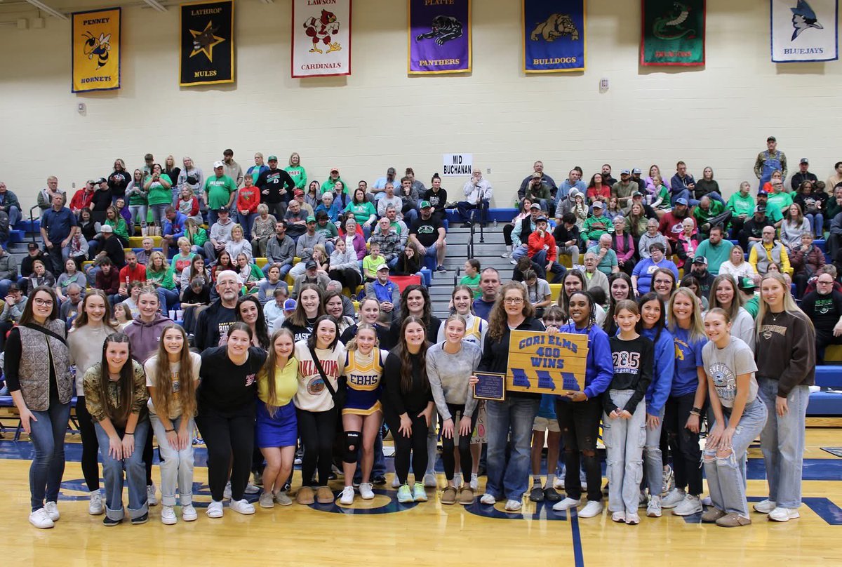 EBHS Student Media (@eastbuchmedia) on Twitter photo Congratulations on 400 wins Coach Elms. She is now sixth all-time in career wins for female coach in Missouri basketball history (regardless of classification). #EBMedia 🏀 <a href="/KCKennedy93/">Brett Kennedy - KQ2</a> <a href="/MillerEBHS/">Doug Miller</a> Congratulations on 400 wins Coach Elms. She is now sixth all-time in career wins for female coach in Missouri basketball history (regardless of classification). #EBMedia 🏀 <a href="/KCKennedy93/">Brett Kennedy - KQ2</a> <a href="/MillerEBHS/">Doug Miller</a>