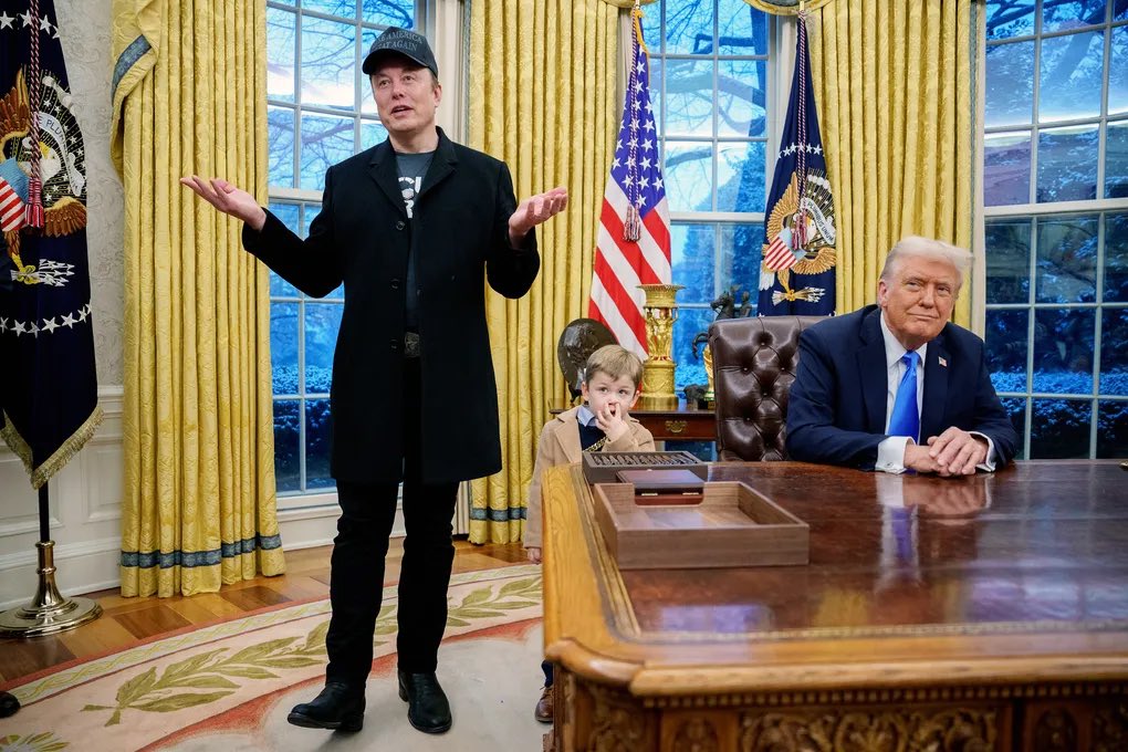 <a href="/brianglenntv/">Brian Glenn</a> Hey Brian, does the billionaire dismantling the U.S government not own a suit? 👇