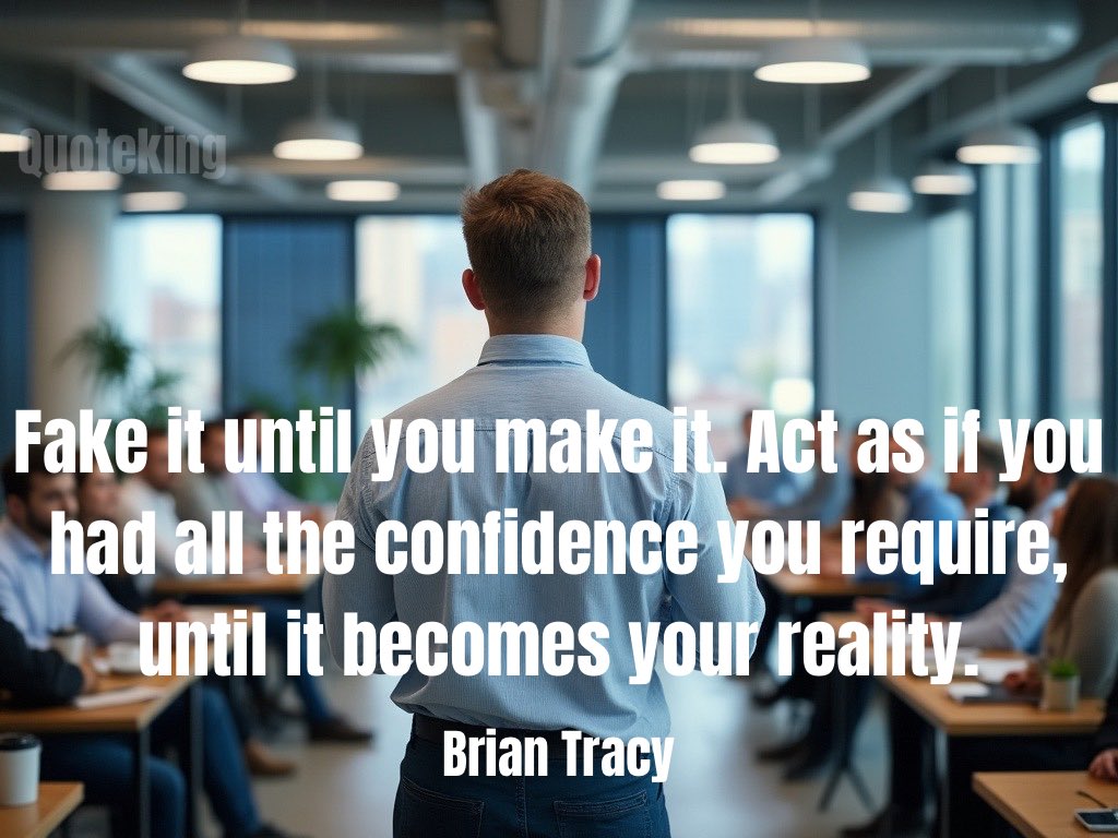 🤔THOUGHT FOR THE DAY 🤔

GM, FRIENDS.

Here is something to think about this morning.

'Fake it until you make it. Act as if you had all the confidence you require, until it becomes your reality.'
- Brian Tracy -