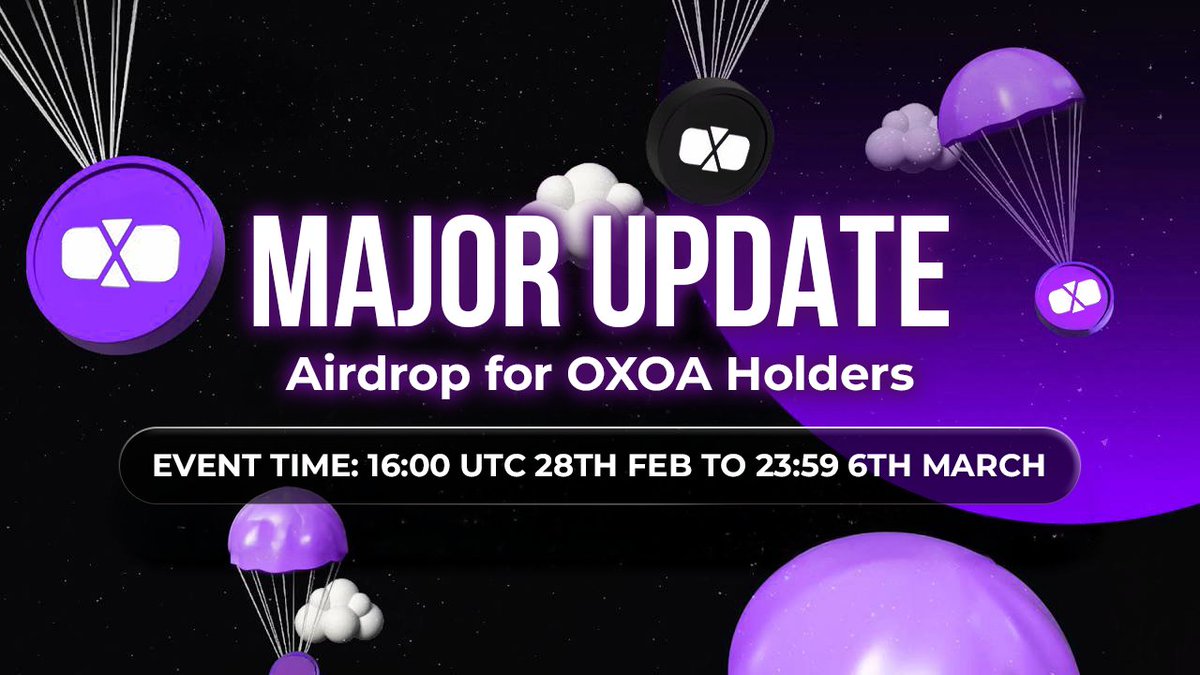🚀 Airdrop for $OXOA Holders!

🎉 To celebrate the $OXOA listing event, we’re excited to announce an exclusive airdrop event designed just for $OXOA token holders!

🎯 How to Participate?
📌Simply hold your $OXOA in MEXC: mexc.com/exchange/OXOA_…
📌 Fill out this form: