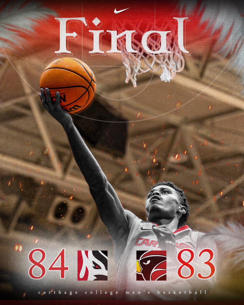 Carthage_MBB's tweet photo. 🔥 BIRDS ON TOP 🔥

Tarble Arena, we will see you TOMORROW NIGHT!!!

#FuelTheFlame // #BirdsOnTop // #D3Hoops https://t.co/ASfOzUVaQz