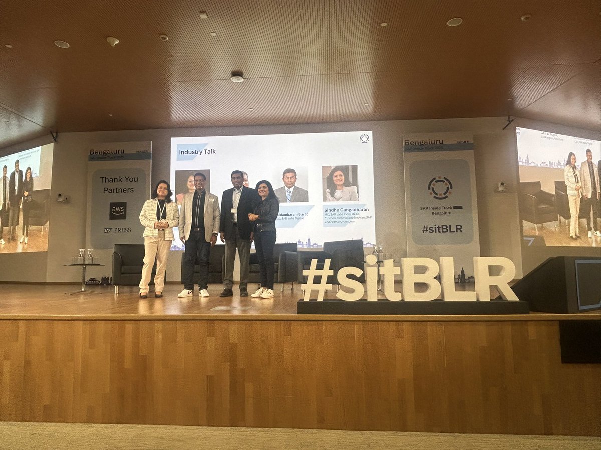 PVN PavanKumar (@_pvn_pavan) on Twitter photo First #sitBLR of 2025 kicked off with an inspiring keynote by <a href="/gangadharansind/">Sindhu Gangadharan</a> talking about AI , AI agents, data and applications, followed by engaging panel discussion featuring customers and partners
#sapcommunity #BusinessDataCloud #BusinessAI #Joule #CustomAI First #sitBLR of 2025 kicked off with an inspiring keynote by <a href="/gangadharansind/">Sindhu Gangadharan</a> talking about AI , AI agents, data and applications, followed by engaging panel discussion featuring customers and partners
#sapcommunity #BusinessDataCloud #BusinessAI #Joule #CustomAI