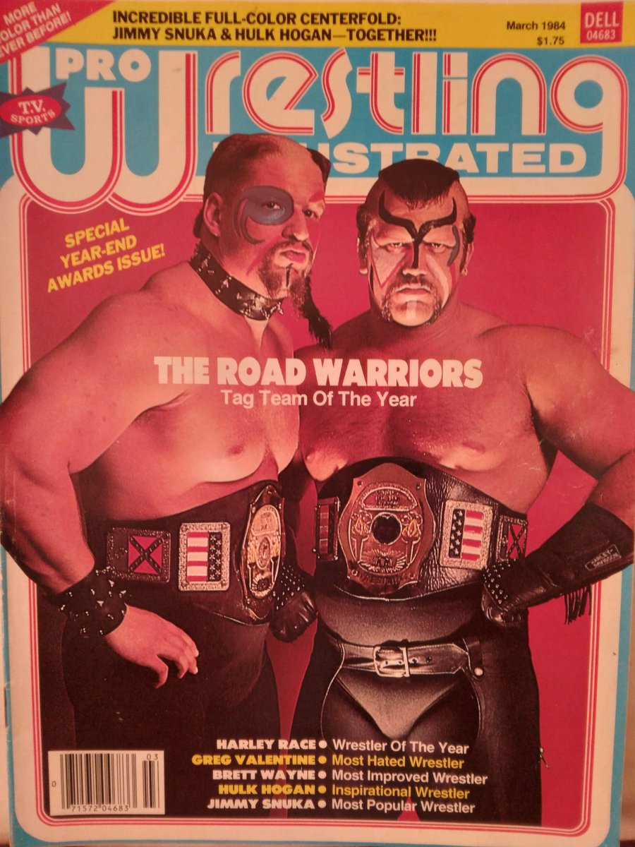 JeffArnie8's tweet photo. Arnie's Archives: Raw strength with unmatched fury #HawkAndAnimal on the cover of pro wrestling illustrated March 1984 @WrestlingIsKing @VintageWWFMag @RasslinGrenade https://t.co/vIYLmy6TGK