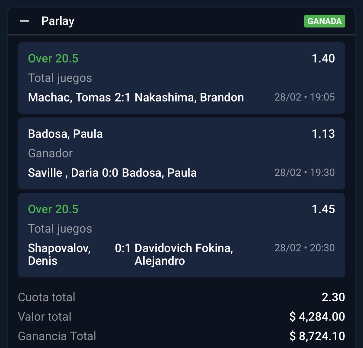RETO ESCALERA 🪜 GANADO!! ✅✅✅

Conseguimos con 777 pesitos lograr más de 8,500 🔥🔥🔥 hicimos nuestro Acapulco 🎾 , totalmente a la vista de todos, gratis, la fucking 🐐🐐🐐!!

Se van 1,500 entre las interacciones ❤️🔁💬!! VAMOOOOOS!! 🗣️🗣️❤️❤️