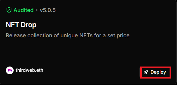 Deploy Contract Token , NFT bằng Thirdweb của dự án <a href="/monad_xyz/">Monad</a> 

✅Thirdweb raised 29M$, backer: Coinbase Ventures 
✅AE truy cập 
thirdweb.com/explore

1. Kết nối ví
2. Bấm vào Deploy cái nào cũng được như hình -> điền Name có dấu * bắt buộc.
3. Chọn chain deloy