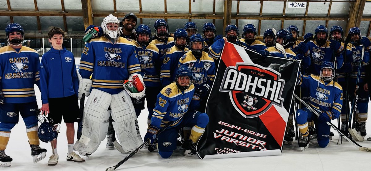 SMCHS Eagles Ice Hockey (@smeagleshockey) on Twitter photo JV defeats <a href="/LJCountryDay/">LaJollaCountryDay</a> 2-1 in the <a href="/ADHSHL/">ADHSHL</a> Harbor Conference Final. Junior Varsity Championship Game Saturday 6:45pm at <a href="/The_Rinks/">The Rinks & Great Park Ice</a> vs <a href="/faithlutheranlv/">Faith Lutheran</a>. Live Stream on <a href="/CIHMedia/">CIH Media</a>. <a href="/SMCHSEagles/">SANTA MARGARITA Catholic High School</a> <a href="/SMCHSAthletics/">SMCHS Athletics</a> <a href="/SMCHSActivities/">SMCHS Activities</a> #WeAreSM #FlyEaglesFly JV defeats <a href="/LJCountryDay/">LaJollaCountryDay</a> 2-1 in the <a href="/ADHSHL/">ADHSHL</a> Harbor Conference Final. Junior Varsity Championship Game Saturday 6:45pm at <a href="/The_Rinks/">The Rinks & Great Park Ice</a> vs <a href="/faithlutheranlv/">Faith Lutheran</a>. Live Stream on <a href="/CIHMedia/">CIH Media</a>. <a href="/SMCHSEagles/">SANTA MARGARITA Catholic High School</a> <a href="/SMCHSAthletics/">SMCHS Athletics</a> <a href="/SMCHSActivities/">SMCHS Activities</a> #WeAreSM #FlyEaglesFly