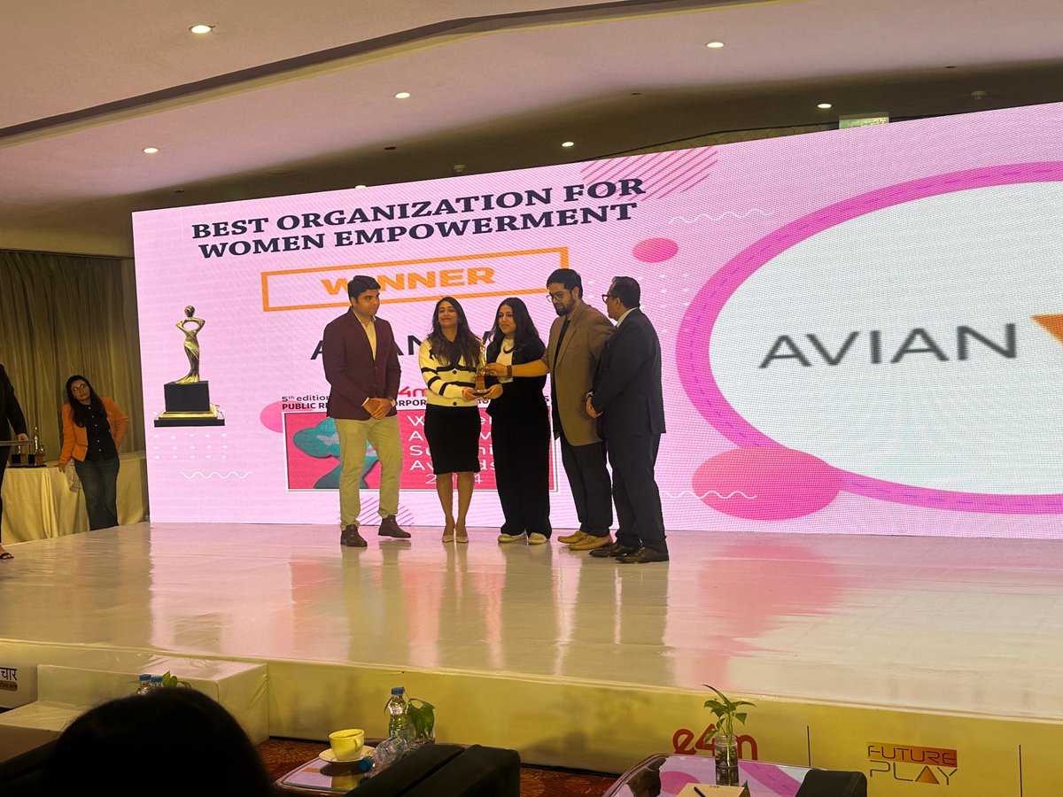 Avian We. (@avianwe) on Twitter photo Avian WE is proud to be named <a href="/e4mtweets/">exchange4media group</a>' Best Organization for Women Empowerment at the Women Achievers Awards - for the fourth consecutive year! 🏆Here’s to over two decades of fostering a culture where women lead, thrive, and redefine PR.
@chase_india <a href="/WEcomms/">We. Communications</a> Avian WE is proud to be named <a href="/e4mtweets/">exchange4media group</a>' Best Organization for Women Empowerment at the Women Achievers Awards - for the fourth consecutive year! 🏆Here’s to over two decades of fostering a culture where women lead, thrive, and redefine PR.
@chase_india <a href="/WEcomms/">We. Communications</a>