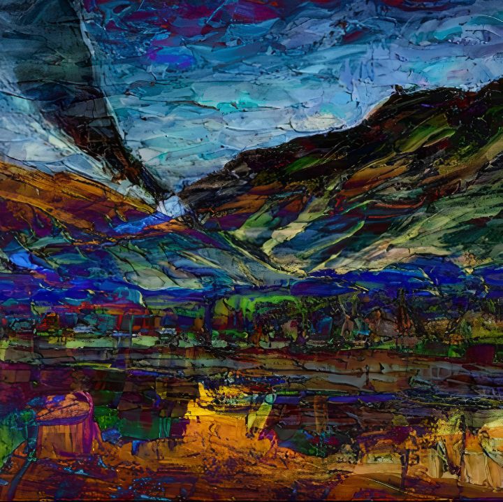 Art of the Day: "Blue landscape". Buy at: ArtPal.com/pwvandijck?i=1…