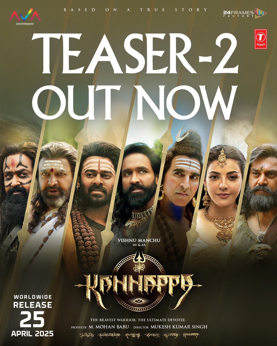 Kajal Aggarwal (@mskajalaggarwal) on Twitter photo ✨A journey where devotion knows no bounds! The #Kannappa🏹 teaser is out – Witness the legend rise!✨
#KannappaTeaser #HarHarMahadevॐ
Watch now ▶️
🔗 youtu.be/wKBP9dFxFBc?si…
<a href="/themohanbabu/">Mohan Babu M</a> <a href="/iVishnuManchu/">Vishnu Manchu</a> <a href="/Mohanlal/">Mohanlal</a> #Prabhas <a href="/akshaykumar/">Akshay Kumar</a> <a href="/realsarathkumar/">R Sarath Kumar</a> #PreityMukhundhan ✨A journey where devotion knows no bounds! The #Kannappa🏹 teaser is out – Witness the legend rise!✨
#KannappaTeaser #HarHarMahadevॐ
Watch now ▶️
🔗 youtu.be/wKBP9dFxFBc?si…
<a href="/themohanbabu/">Mohan Babu M</a> <a href="/iVishnuManchu/">Vishnu Manchu</a> <a href="/Mohanlal/">Mohanlal</a> #Prabhas <a href="/akshaykumar/">Akshay Kumar</a> <a href="/realsarathkumar/">R Sarath Kumar</a> #PreityMukhundhan