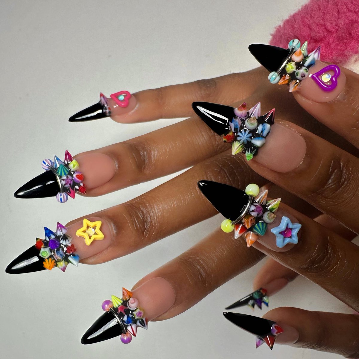 piercings on nails are just so cute.