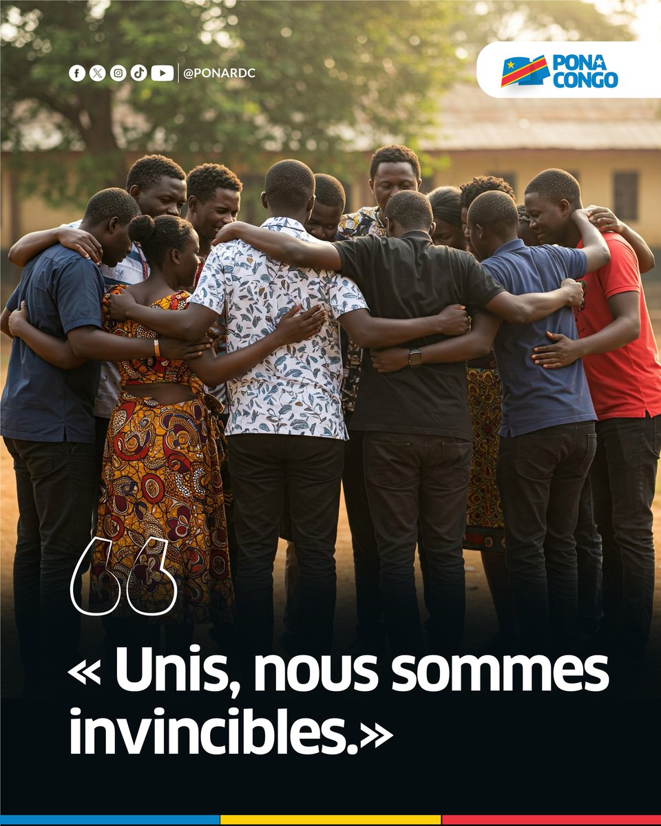 LitsaniChoukran's tweet image. Unis, nous sommes invincibles. #CongoUni @PonaRDC