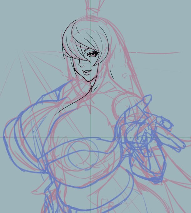 依頼絵の前に簡単な塗りで1枚上げようと制作中…。
一発描きや人体や空間のパース感覚が無くなってるのでで、依頼絵の合間にラフ絵も週に何枚か上げれるようにしていきたい…ε≡≡ヘ( 'Д`)ノ☆ 