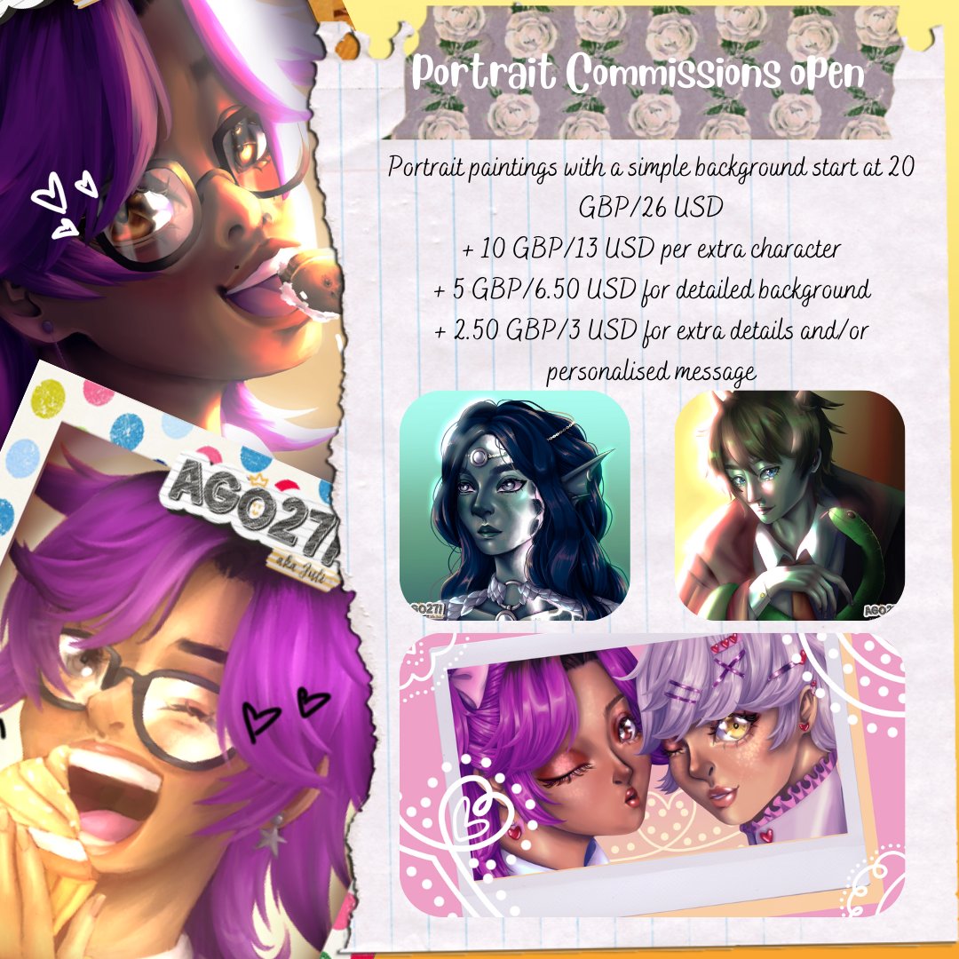 EMERGENCY C0MM$ OPEN

I only have time to do portraits, and I need to pay bills, groceries, and to save up for tuition. Life has been kicking me in the ass rn 😔

TOS: ago271.carrd.co/#tos