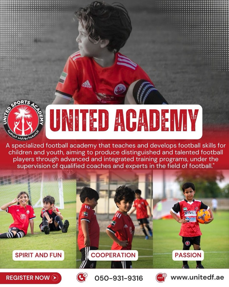 "A specialized football academy that teaches and develops football skills for children and youth, aiming to produce distinguished and talented football players through advanced and integrated training programs, under the supervision of qualified coaches and experts in the field⚽️