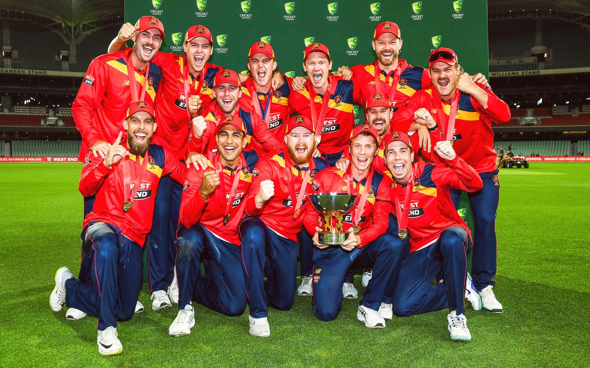 SACricketTeams's tweet photo. South Australia, we are YOUR champions 🏆 https://t.co/jL5pTSmzLI