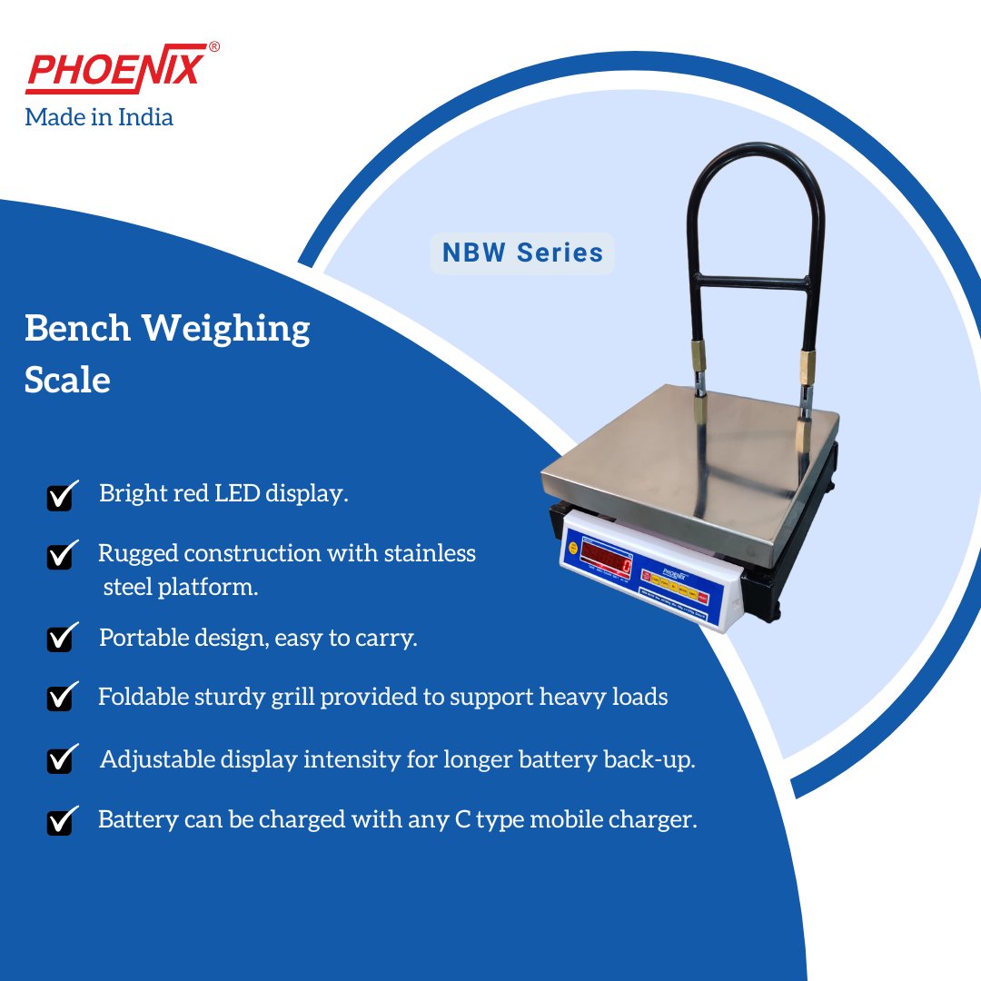 Phoenix_Nitiraj's tweet image. Phoenix NBW Series - Bench Weighing Scale!
 
For more details, visit : nitiraj.net/product/nbw-se…

#benchweighingscale #weightmachine #phoenix #nitirajengineersltd