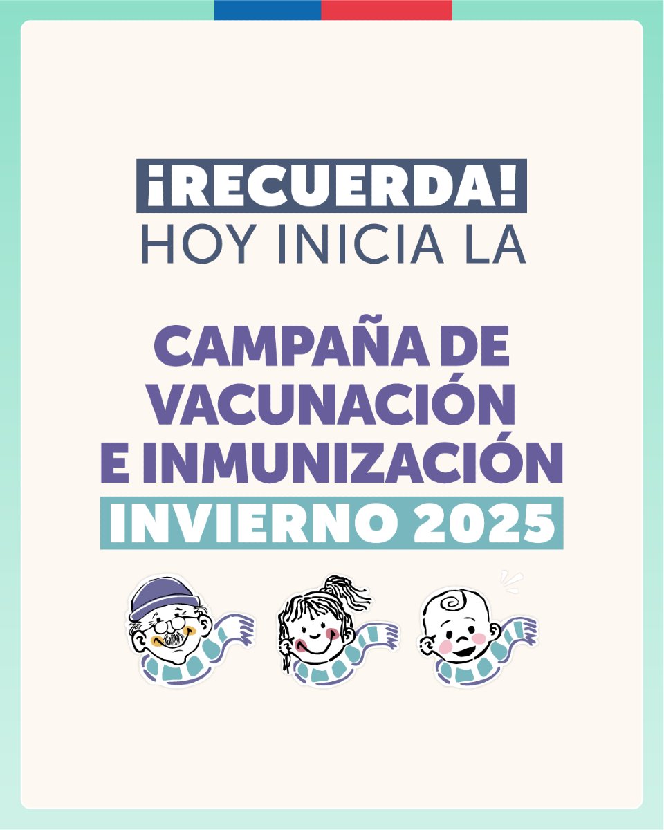 ministeriosalud's tweet photo. 🙌🏽Hoy inicia la Campaña la Campaña de Vacunación e Inmunización 2025, si formas parte de los grupos de riesgo vacúnate. 📱Encuentra más información sobre el proceso de vacunación e inmunización en https://t.co/UDqMHCkHRB https://t.co/G286IbVdCi