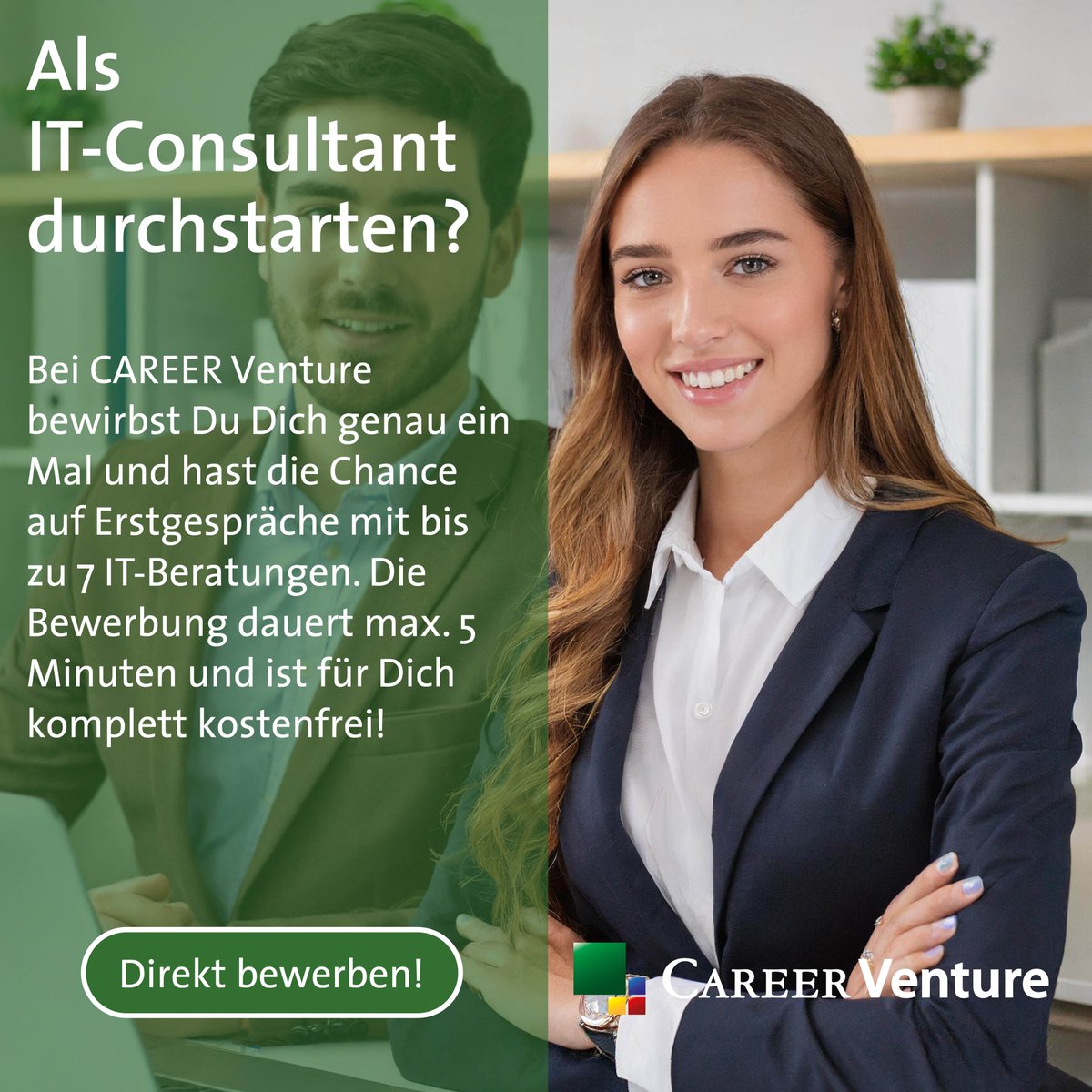 Führe auf der CAREERVenture #information #technology spring 2025 persönliche Gespräche mit mehreren #IT-Beratungsunternehmen. Kostenlose Teilnahme, leckere Verpflegung und exklusives Rahmenprogramm.

Bewerbung bis 17.03.2025 über diesen Link: career-venture.de
