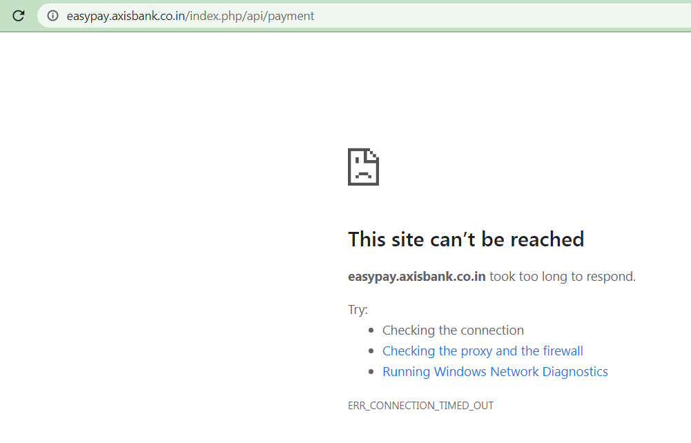 Hi @AavinTN - Chronic problem with your online payment system for milk card renewal. cc: <a href="/AxisBank/">Axis Bank</a>