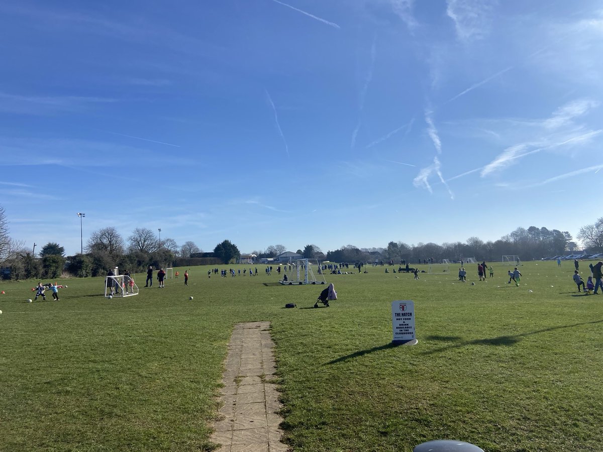 Great to be back outside at the club busy day ahead. #FootballForAll