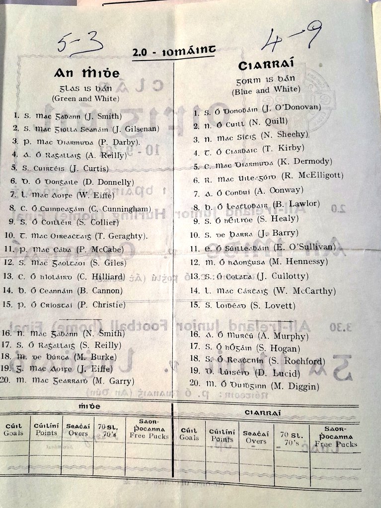 Nice official  match day Junior  double header  finals Programme from 1961.