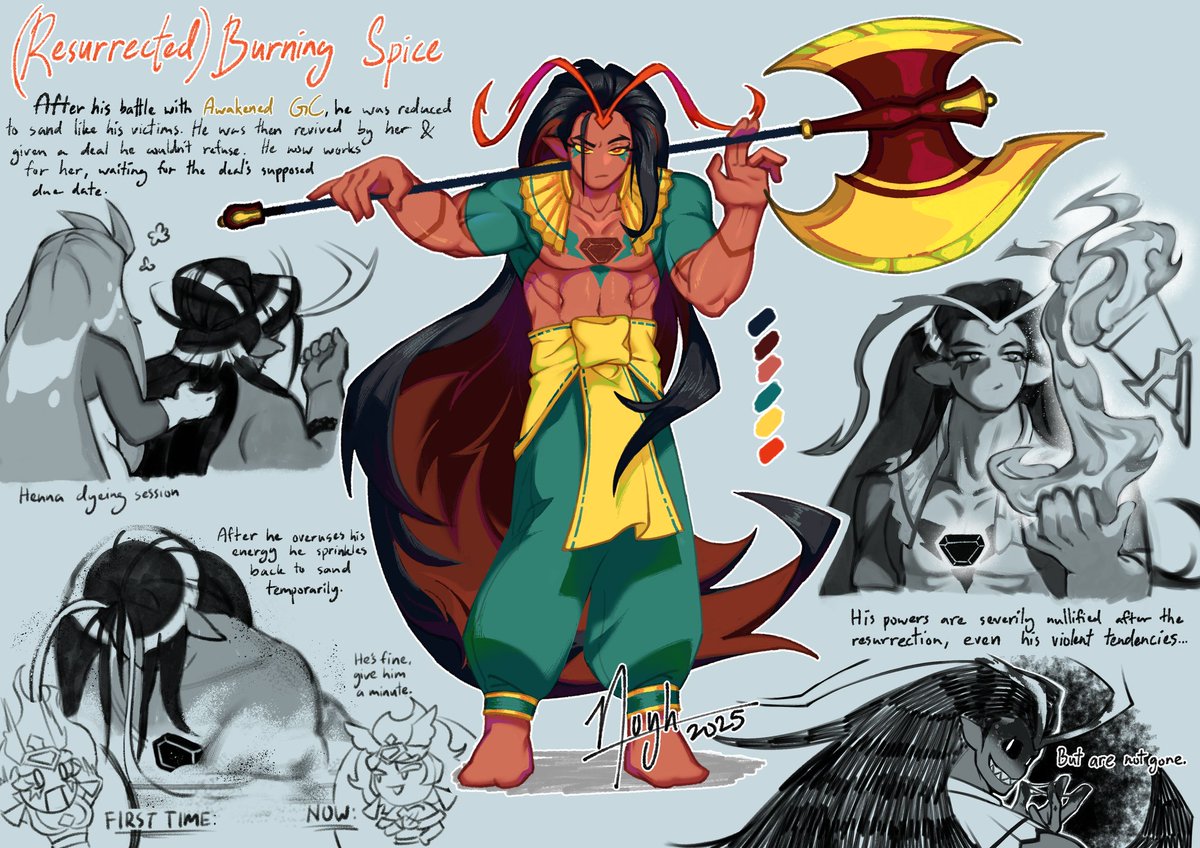 noyhmous's tweet photo. It's the man in all his glory, meet Resurrected Burning Spice Cookie!

(Close ups below)

#CRK #crkfanart #cookierunkingdom https://t.co/QAXchqdMv3