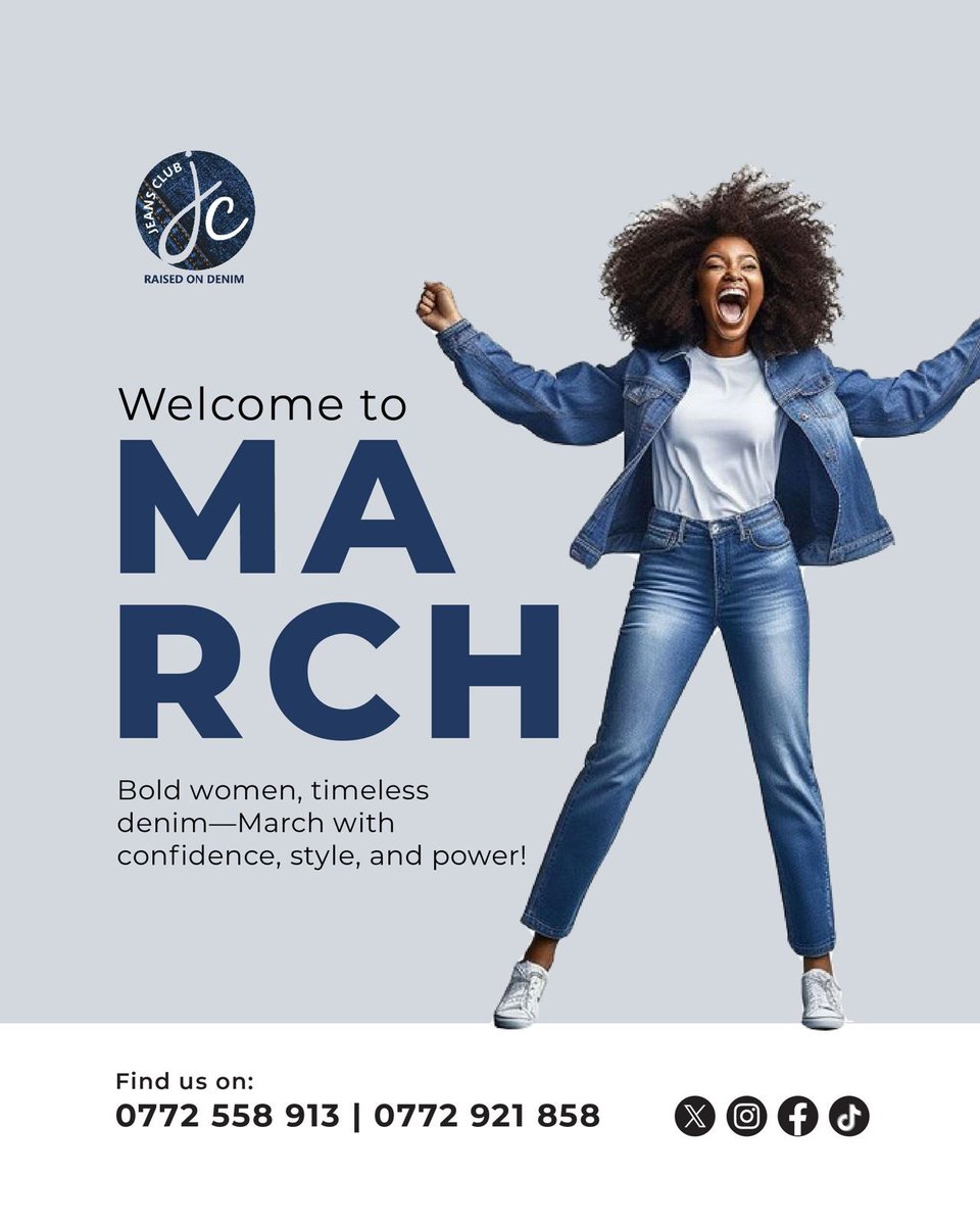 jeansclub_ug's tweet image. 🌹✨ A beautiful smile, bold denim, and unstoppable confidence! Celebrating Women’s Month in timeless style. 💙👖💃 #MarchWithConfidence #TimelessDenim #StyleAndPower #BoldAndBeautiful #Raisedondenim #JeansClubUg