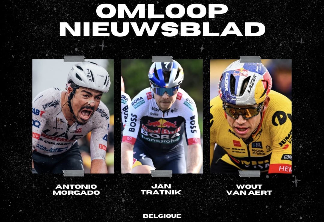 Bisiklette açılış haftasonuna geldik. Bahar Klasikleri bugün, tek günlük World Tour yarışı, Omloop Nieuwsblad ile başlıyor. 

Pave sektörleri, tozu, çamuru çok özledik.

Son şampiyon Jan Tratnik bu sefer yeni formasıyla Bora ile boy gösterecek. Visma Wout van Aert için çalışacak,