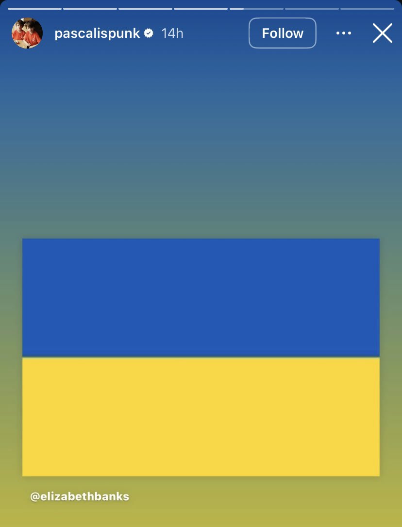 Pedro Pascal ukraineposting non-stop was not on my bingo card