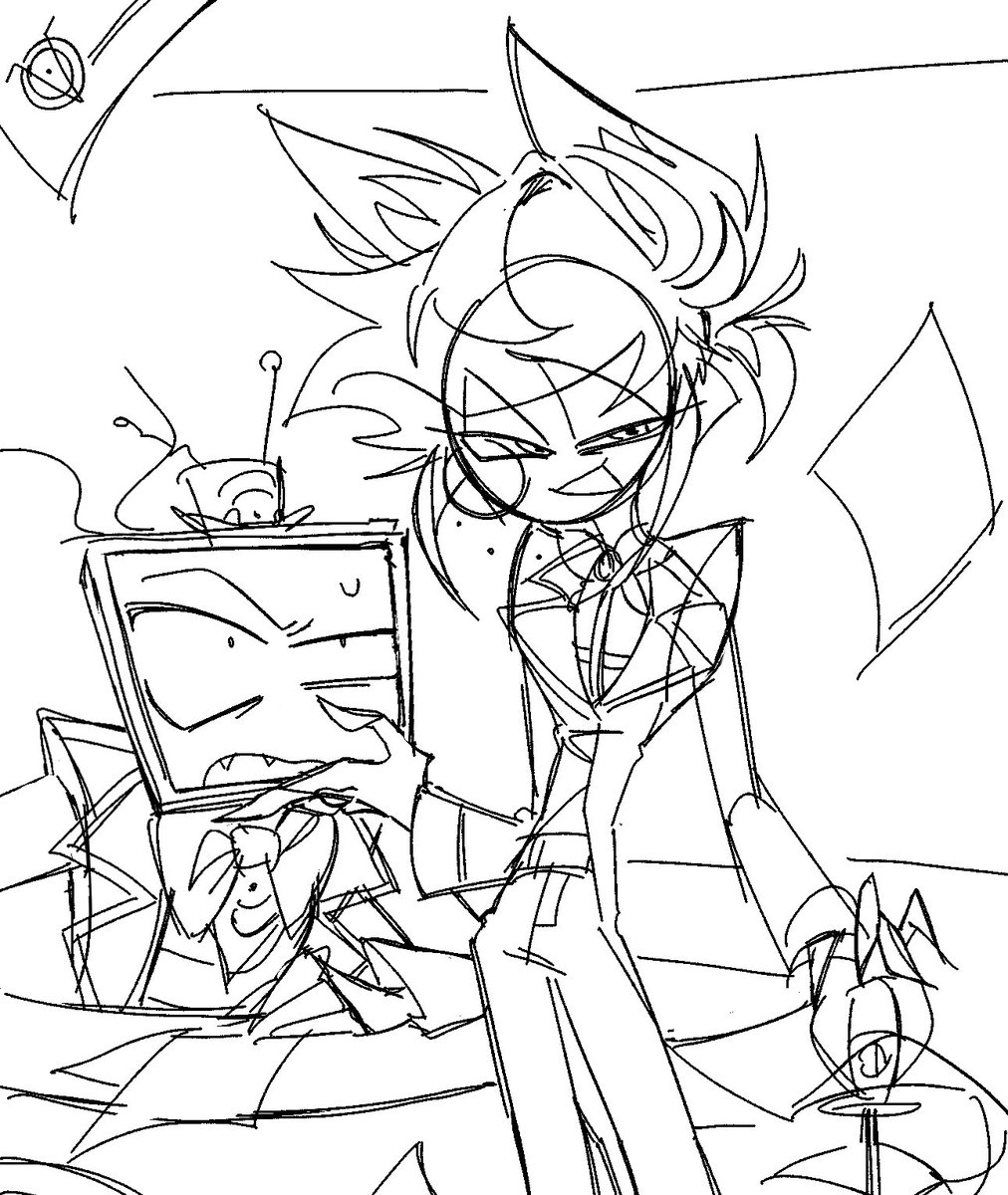 오랜만에 왔더니 알림이 99+ 
최근 복알러가 증식한것인가
죄송합니다 드릴게없어요 이거라도
#RadioStatic #alastorhazbinhotel #voxhazbinhotel