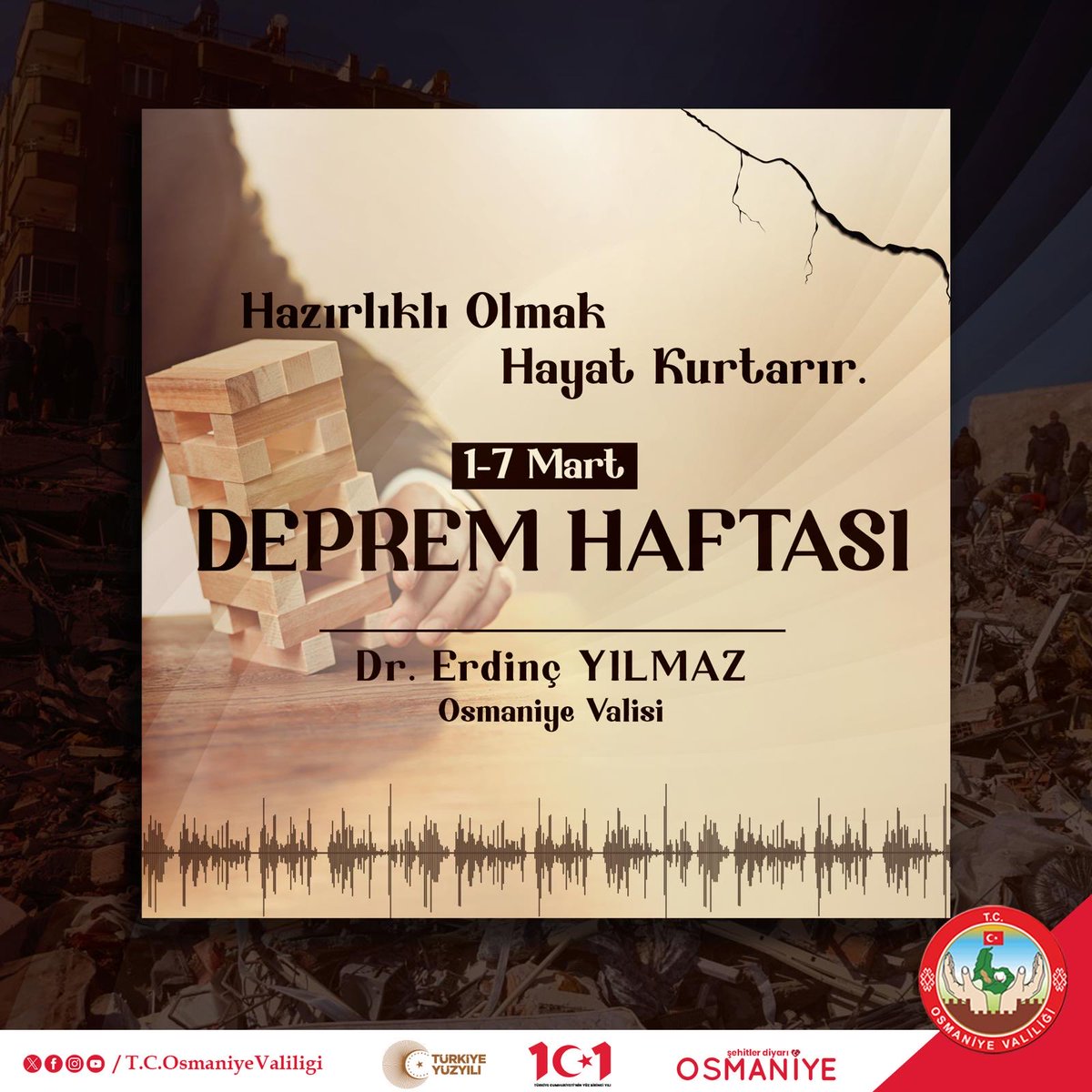 Depremin acılarını yaşamış ve ne kadar korkunç olduğunu gördüğümüz bu felakete karşı hep hazırlıklı olmak mecburiyetimiz var.