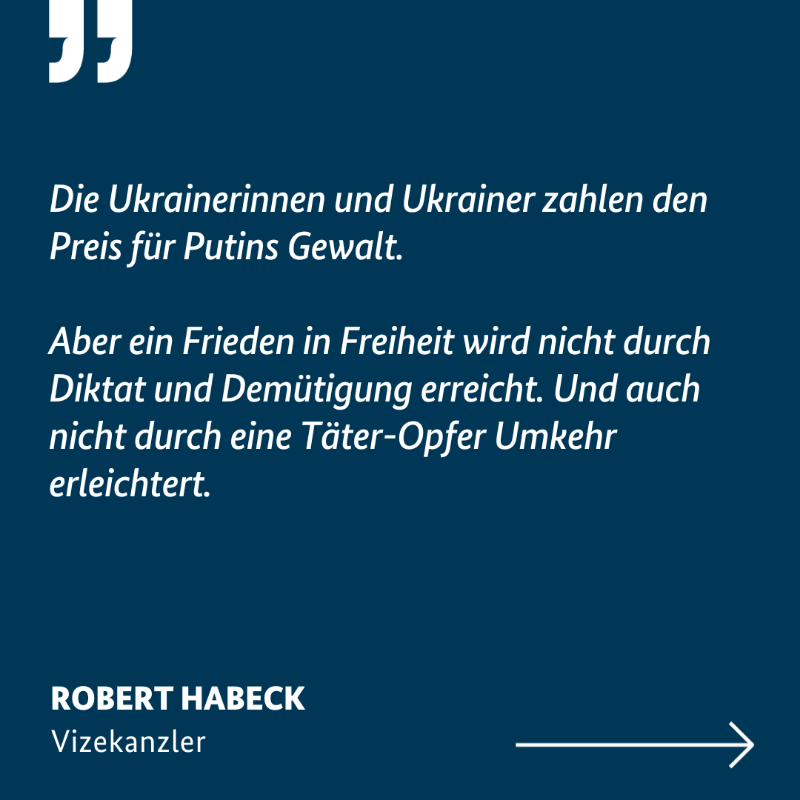 BMWE_'s tweet photo. Bundesminister Habeck: Deutschland und Europa stehen an der Seite der Ukraine. Wir lassen sie nicht fallen.