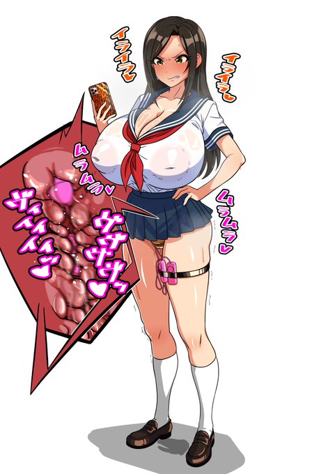 (くっそ～💢 単車でコスっちまったのチャラにしてくれるっつーからこんなカッコしてるってのに、オッサンはどこほっつき歩いてんだよ💢 さっきからヤロー共にねちっこくジロジロ見られてんのもイラつくぜ💢) 