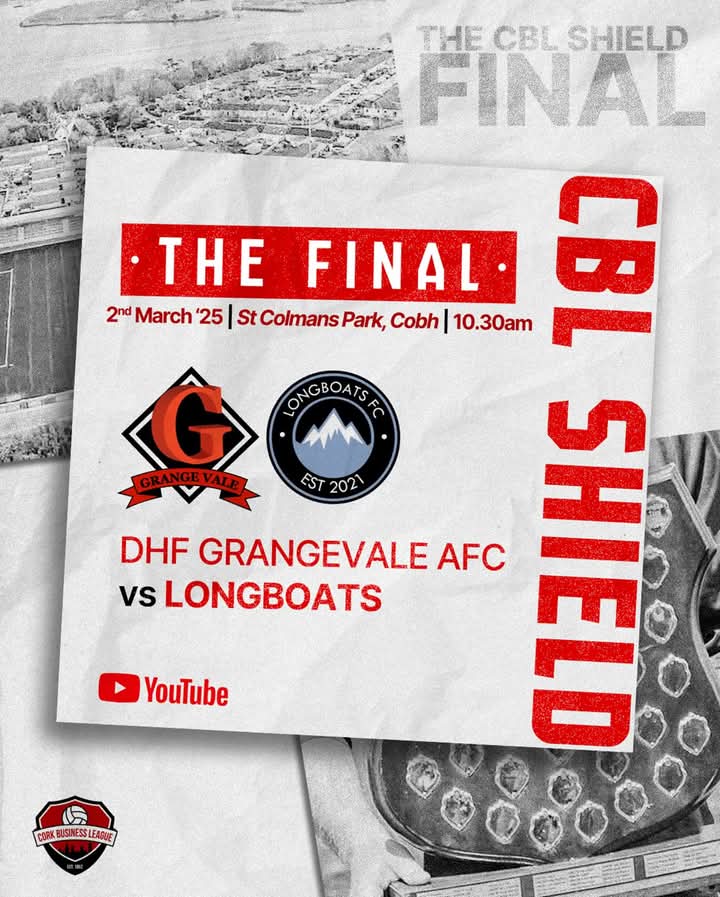 Grangevale_AFC (@grangevale_afc) on Twitter photo We go again tomorrow facing Longboats FC in The Shield Cup Final.
All support greatly welcome ⚽️🟠⚫️
<a href="/DennehysHandF/">Dennehy's H&F</a>
<a href="/CorkBusinessLge/">Cork Business League ⚓</a> We go again tomorrow facing Longboats FC in The Shield Cup Final.
All support greatly welcome ⚽️🟠⚫️
<a href="/DennehysHandF/">Dennehy's H&F</a>
<a href="/CorkBusinessLge/">Cork Business League ⚓</a>