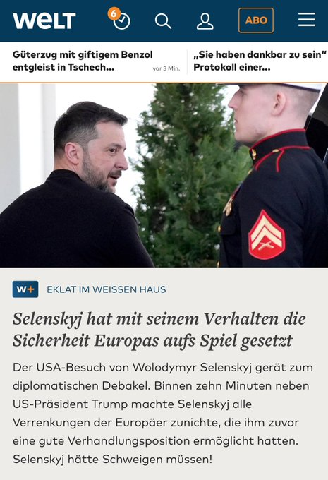 RolandFaude's tweet photo. @robinalexander_ Ein Wahnsinn 😡Wer so einen Dreck schreibt, gefährdet massiv die Demokratie und es ist eine einzige Schande von dem Schmierblatt Welt😡😡 https://t.co/7kbmAgT0IW