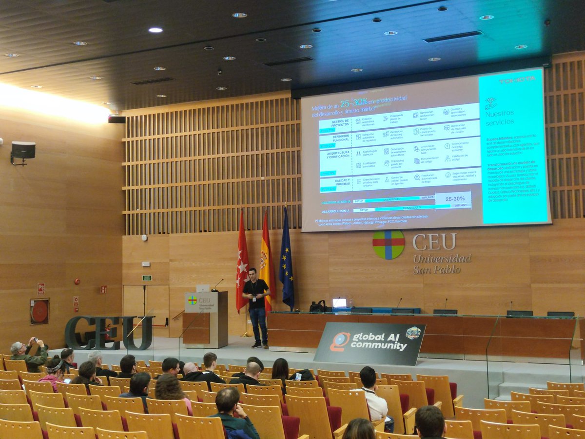tokiota_IT's tweet image. @mariocortesf presentando Tokiota en #GlobalAI2025 Madrid 🙌🏼
@GaibSpain #ChangeTheCode #SomosComunidad