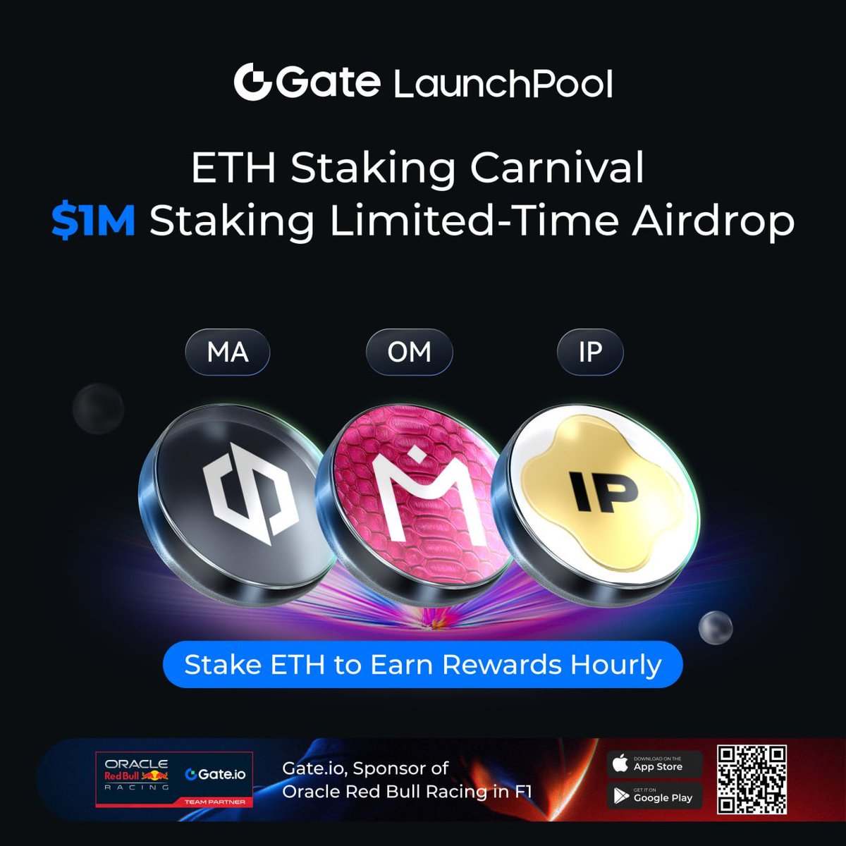🚀 @gate_io Launchpool Alert: $1 Million Airdrop Carnival! 💰

🔥 Stake ETH &amp; Earn Hourly Rewards!
✅ Stake as little as 0.00003 ETH to participate.
✅ **1M+∗∗in rewards across high potential projects 
 like $IP  $OM $MA
✅ Low barrier, high APR – rewards distributed hourly!
📅