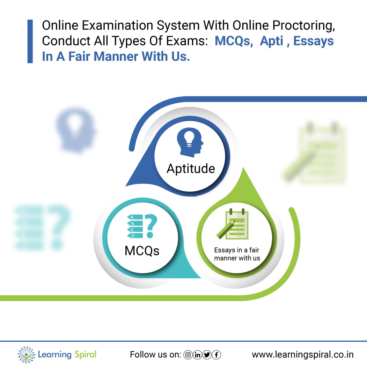 LearningSpiral's tweet image. 📢 Conduct fair &amp;amp; secure online exams with AI-powered proctoring by Learning Spiral! 🎓💻 Ensure a smooth, cheat-proof examination process for all formats. 🚀✨ 
.
.
.
#LearningSpiral #OnlineExams #ProctoredExams #AIProctoring #ExamSecurity #EdTech