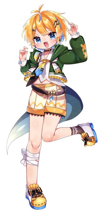 初配信おめでとうございます!

襟巻リサトくん(@RisatoHz )の2Dモデル、キービジュアルお仕立てさせていただきました!
ギャップがつよつよでかっこ可愛いりさとくんを末永くよろしくお願いします⚡️🦎 