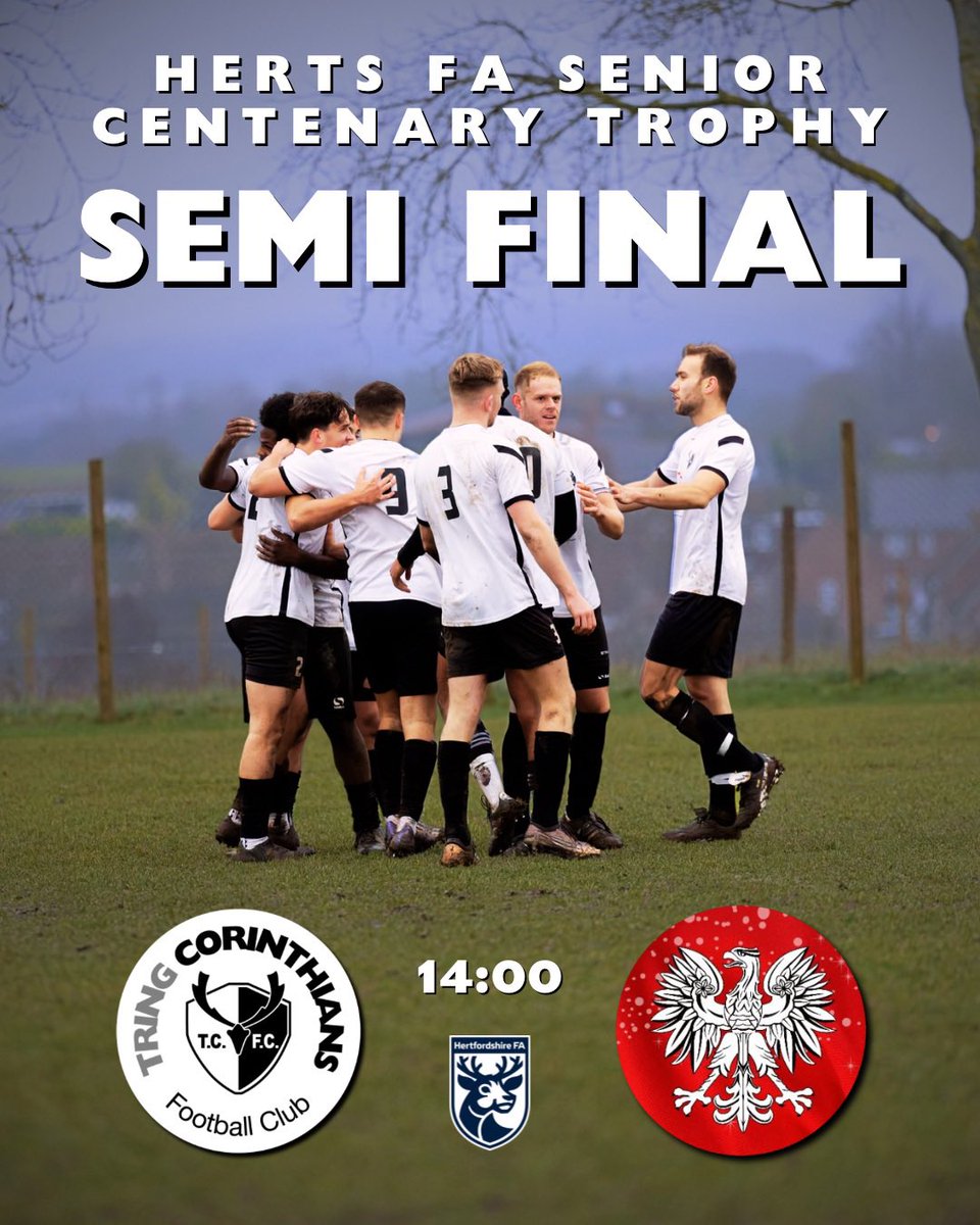 MATCHDAY! 🏆

The biggest game of the season is upon us in our first ever Herts FA Centenary Trophy semi final this afternoon.

GET DOWN AND BACK THE BOYS! 👊

📆 Sat 1st March
🆚 <a href="/belstonefcfirst/">Belstone FC First</a> 
⏰ 2pm kick off 
🏟️ Icknield Way, HP23 5HN
🎟️ £3 AD | U16 &amp; CON FREE 

#YouCorries
