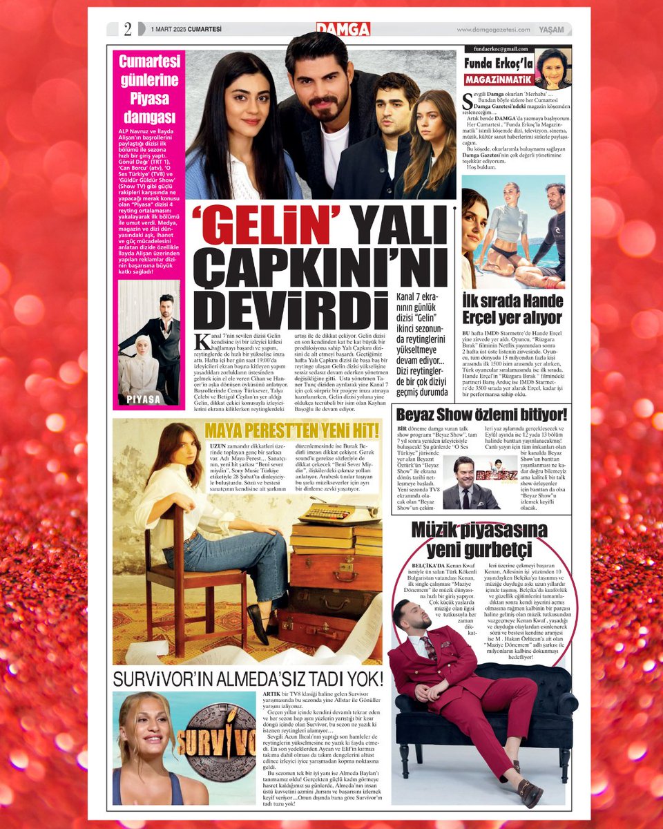 fundaerkoc's tweet photo. Yeni gazete köşemde bu hafta...
https://t.co/0lIt7URH6E
#gelindizisi #piyasa #almedabaylan #survivor2025 #handerçel #mayaperest #beyazshow #kenankwaf #BarisArduc #AlpNavruz #ilaydaalişan https://t.co/eD7AqStKs3