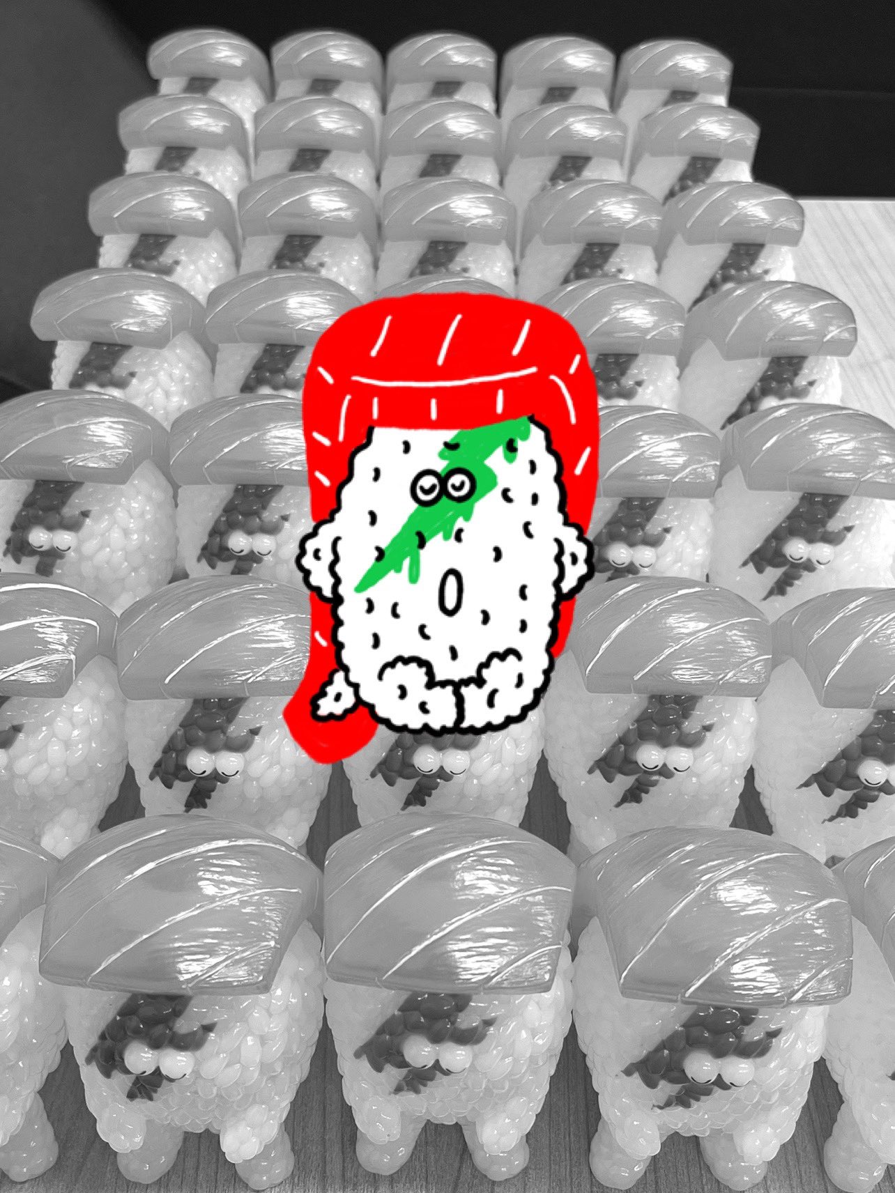 スシエルエー 玉子 大トロ ノドグロ 寿司怪獣 ナカオテッペイ ソフビ